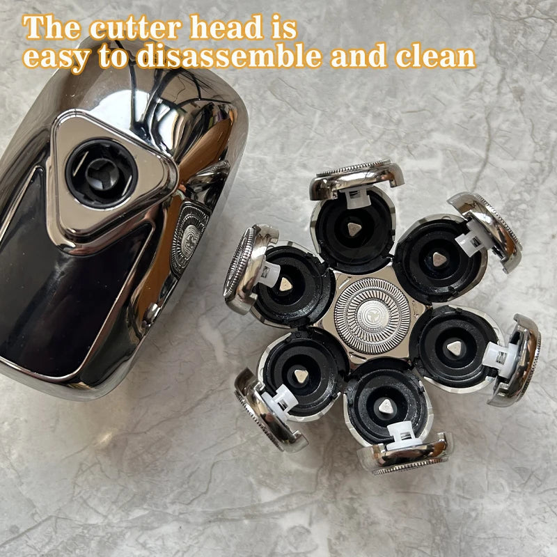 Head Shavers for Bald Men Rotary Electric Razor Cordless Shaver for Men Multifunctional Electric Razors for Bald Men Waterproof