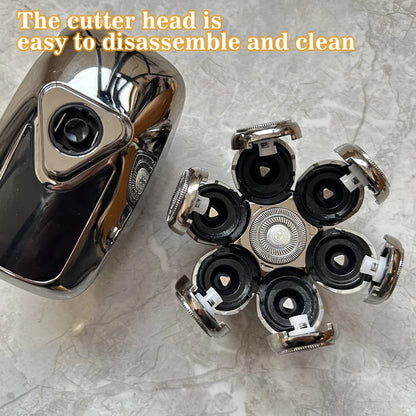 Head Shavers for Bald Men Rotary Electric Razor Cordless Shaver for Men Multifunctional Electric Razors for Bald Men Waterproof