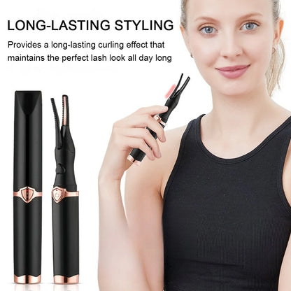 Electric Eyelash Curler Heated Eyelash Curler Portable USB Rechargeable Quick Natural Long Lasting Curling