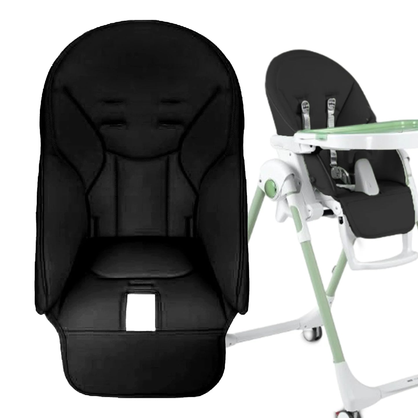 Portable Dining Chair Cover Baby PU Leather Dining Chair Pad Soft Multifunctional Seat Cover with Padding for Kids Children