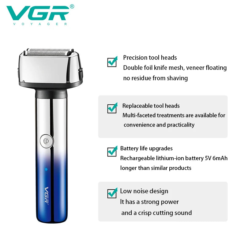 VGR Triple Blade Smart Shaver