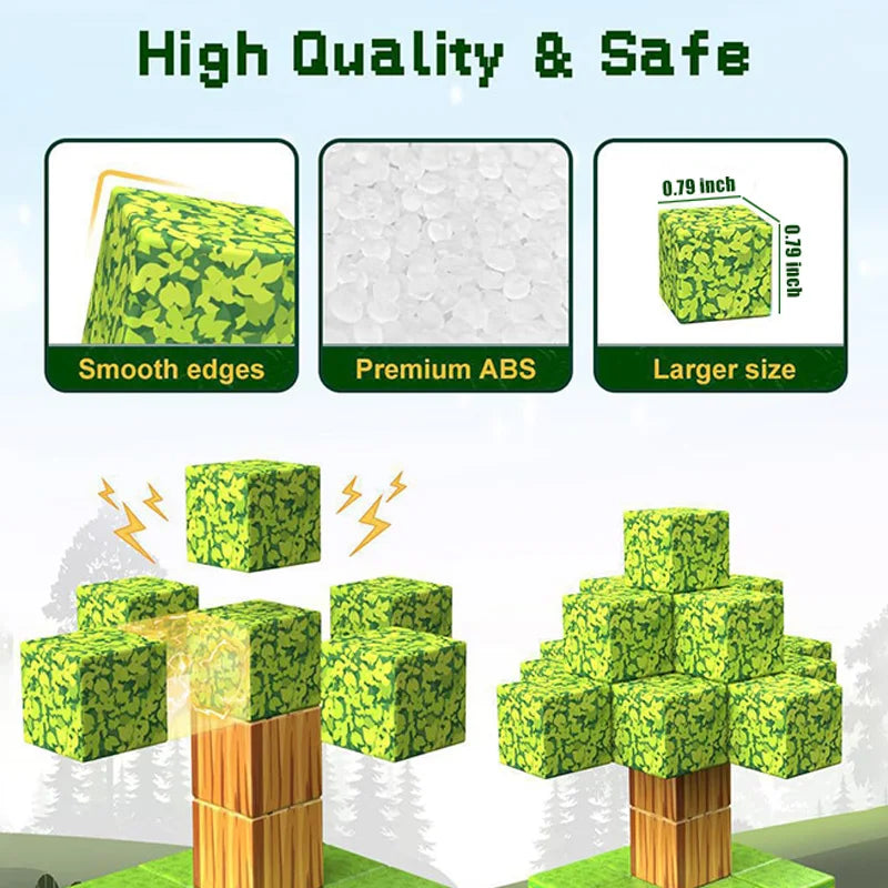 300Pcs 15Dolls Assorted Shapes and Colors Magnetic Building Blocks Toys