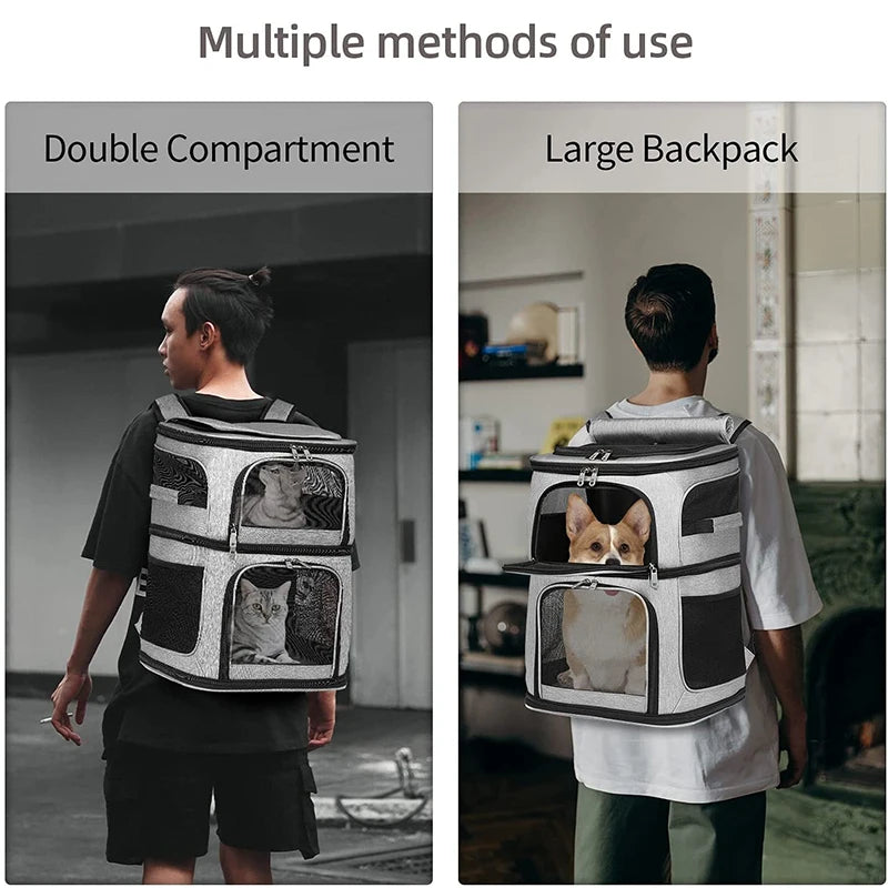 Oxford Double Layer Pet Backpack