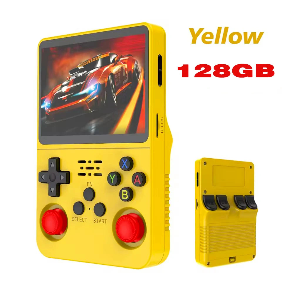 Retro R36S Handheld Video Game Console 3.5 Inch IPS Screen with 128GB Preloaded Games