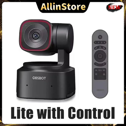 OBSBOT Tiny 2 Lite PTZ 4K Webcam 1080P@60Fps HDR with AI Tracking Privacy Cover Microphone 1/2" Sensor USB2.0 Plug&Play