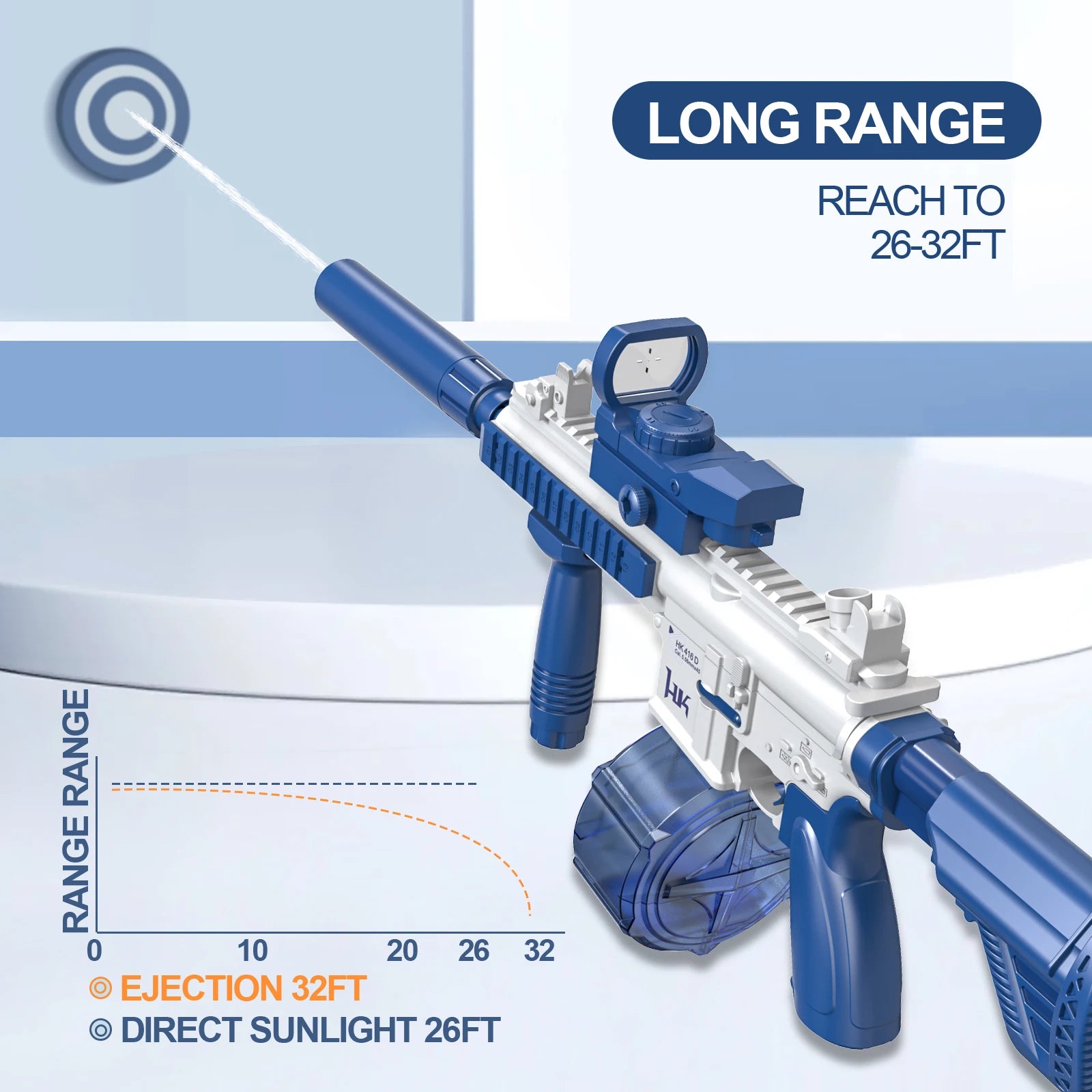 M416 Water Gun Fully Automatic Shooting Toy Summer M416 Water Gun Battle Beach Outdoor Entertainment Children'S and Adult Toys