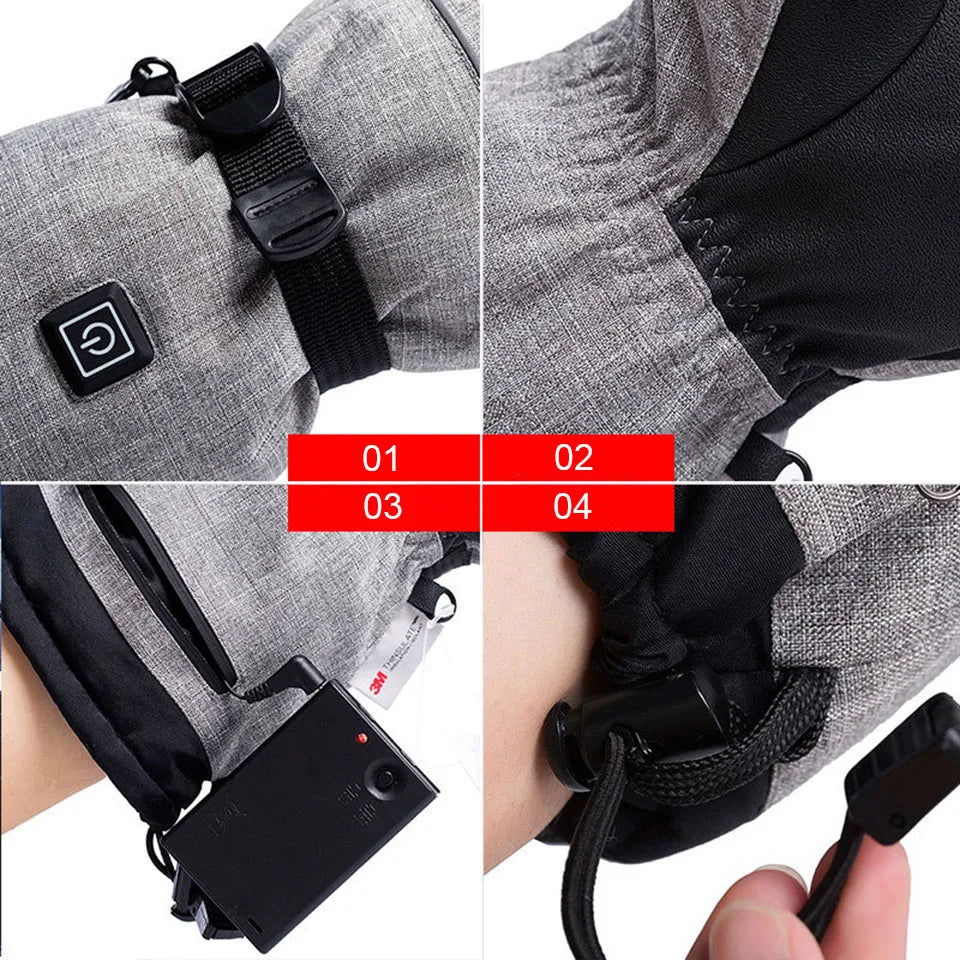 SnowHeat Electric Thermal Winter Gloves