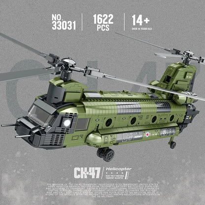 1622PCS CH-47 Chinook Transport Plane Building Blocks Toy
