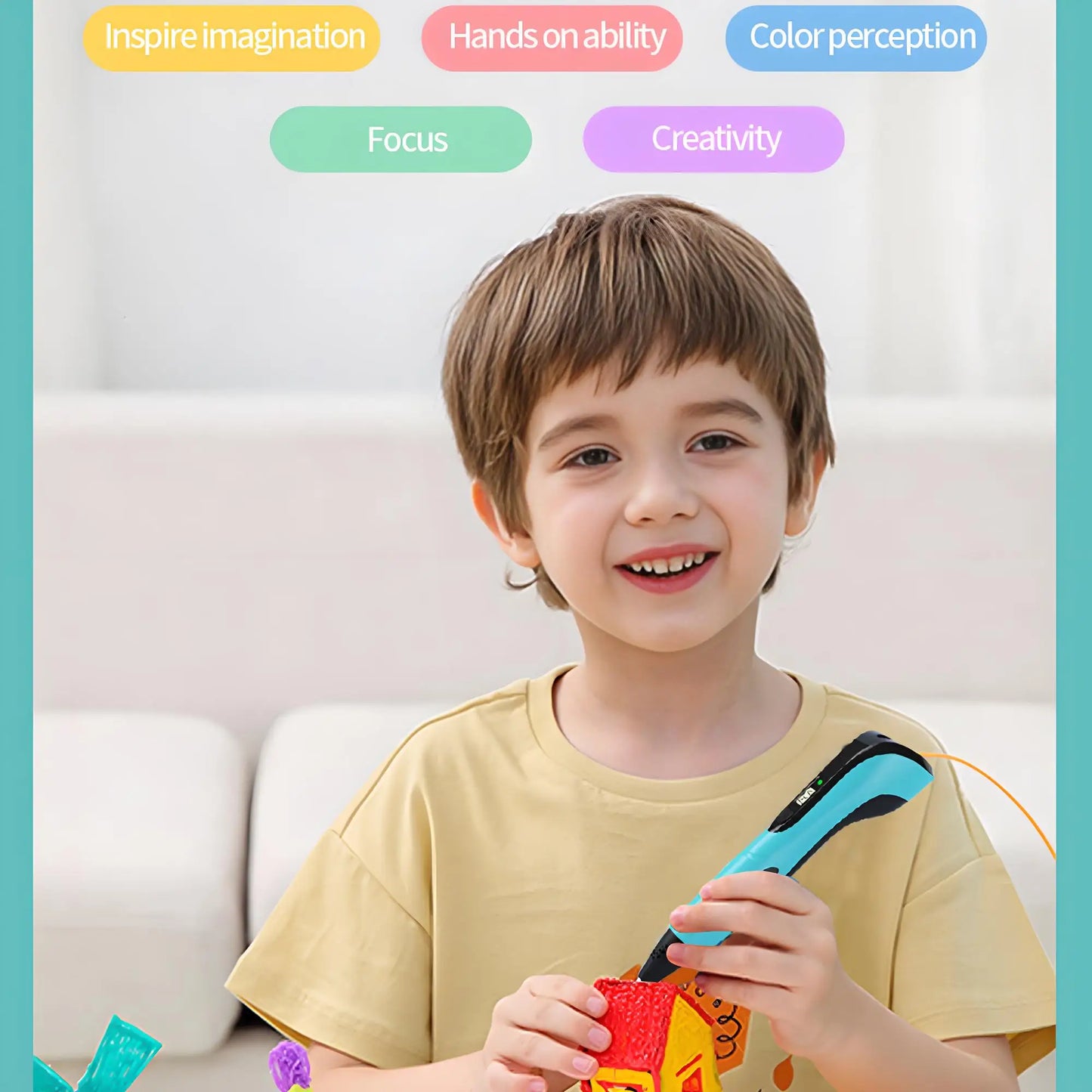 3D Pen for Children 1.75Mm PLA Filament DIY Drawing Birthday Christmas Gifts for Kids