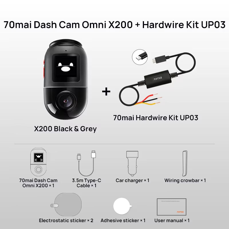 70Mai Omni X200 360° Full View Dash Cam