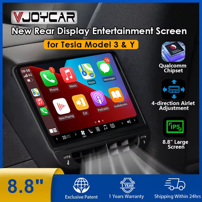 VJOYCAR 8.8-Inch 4K Rear Entertainment Screen for Tesla Y/3