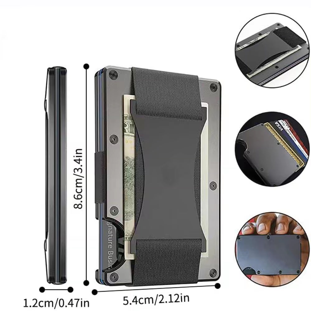 CarbonEdge Slim RFID Wallet with Money Clip