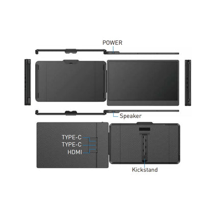 P2S 14" IPS 1080P Dual Laptop Display