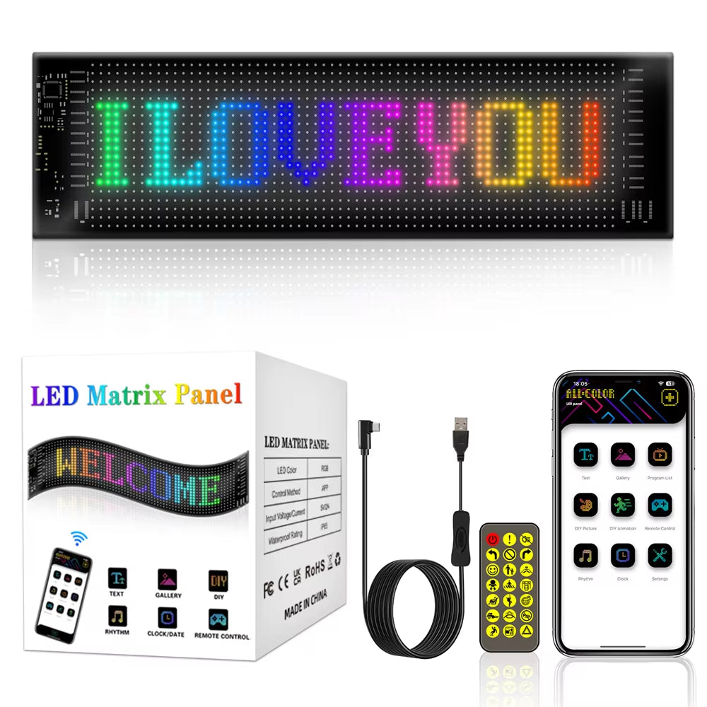 Bluetooth LED Car Display