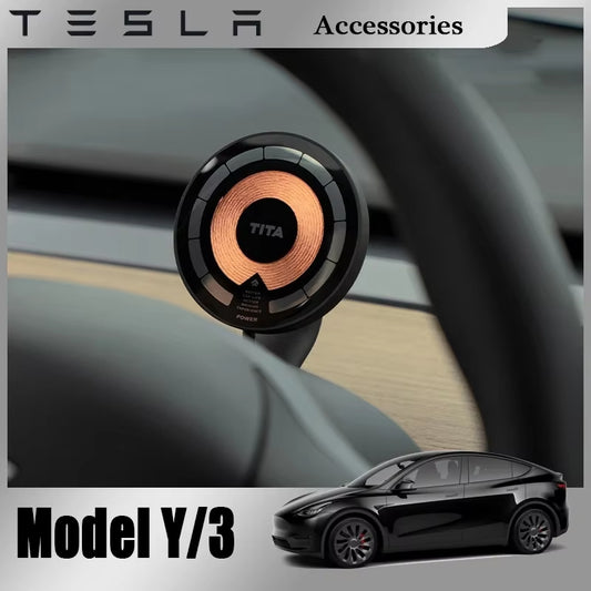 Magnetic Wireless Phone Charger for Tesla 3/Y