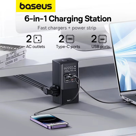 Baseus 100W 6-in-1 USB Charger Power Strip