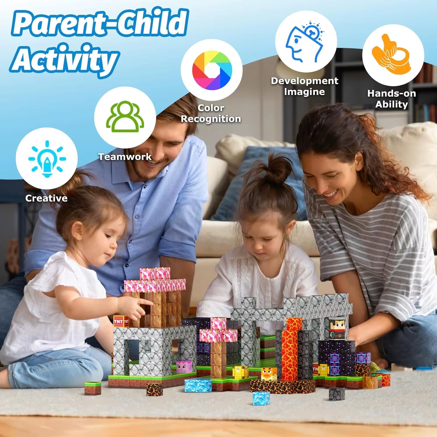 Magnetic Building Blocks Mine World