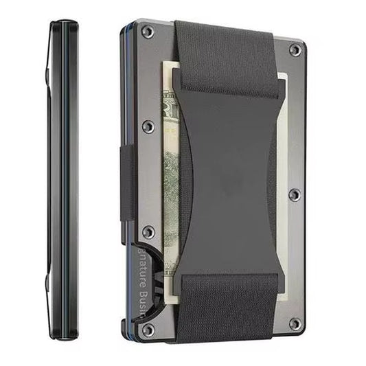 CarbonEdge Slim RFID Wallet with Money Clip