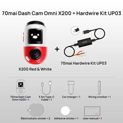 70Mai Omni X200 360° Full View Dash Cam