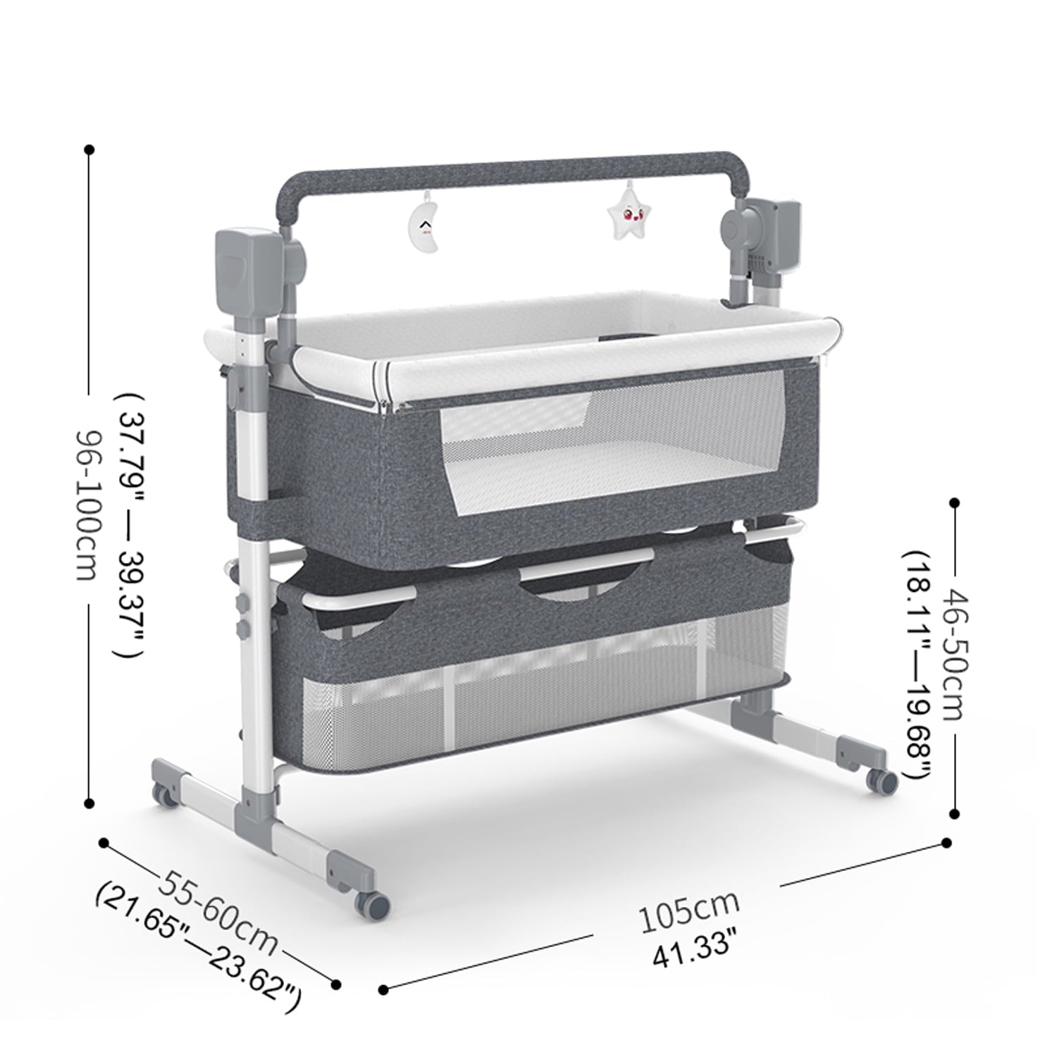 BabyNewborn Bedside Bassinet Automatic Rocking Sleeper