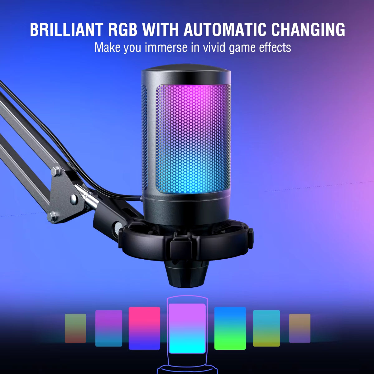 FIFINE RGB USB Gaming Microphone