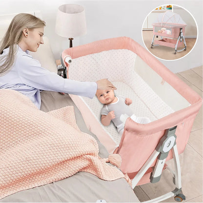 ANJORALA Baby Bassinet with Wheels