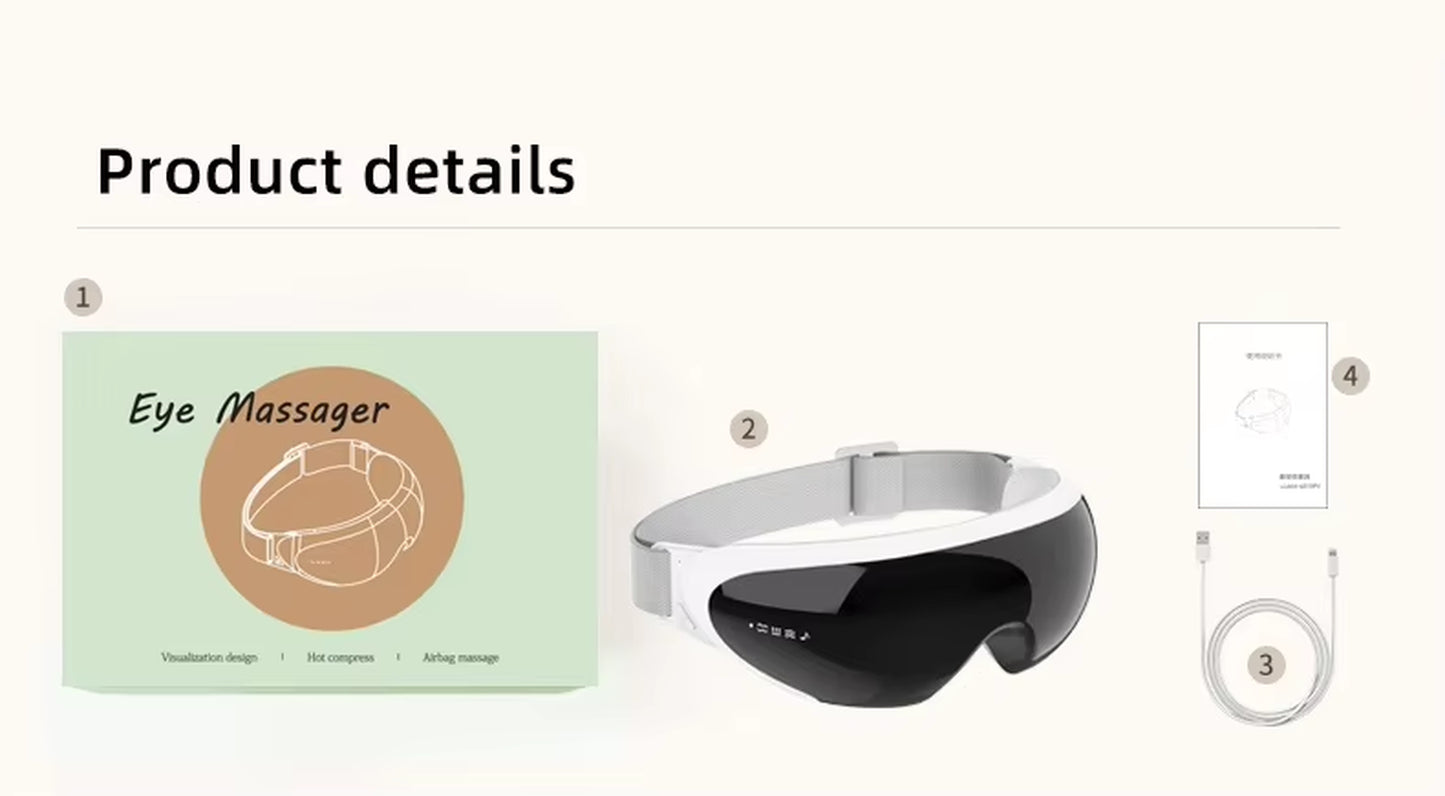 6D Smart Eye Massager with Heat and Music