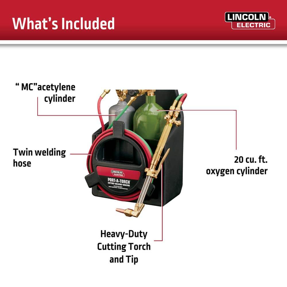 Port-A-Torch Kit with Oxygen and Acetylene Tanks for Cutting Welding and Brazing
