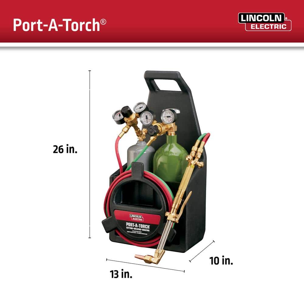 Port-A-Torch Kit with Oxygen and Acetylene Tanks for Cutting Welding and Brazing