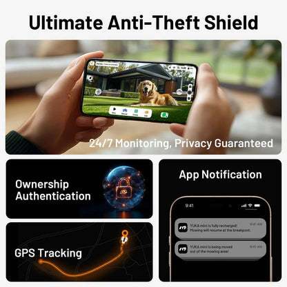 YUKA Mini 600H 7.5 In. Robot Lawn Mower (1/4 Acre) with AI Obstacle Avoidance and Multi-Zone Management