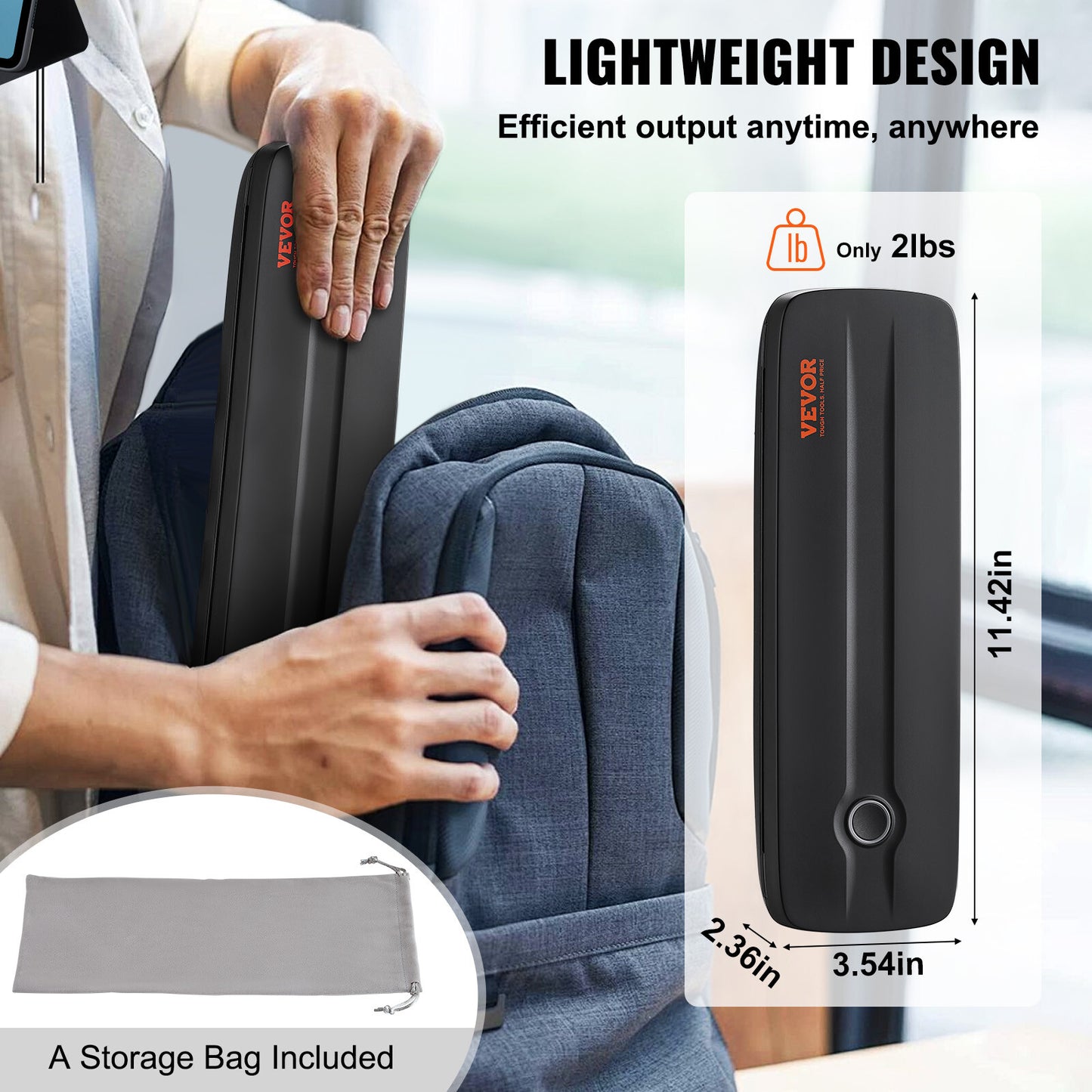 VEVOR Portable Printer Wireless Inkless Printer 2600 Mah for Travel & for Home