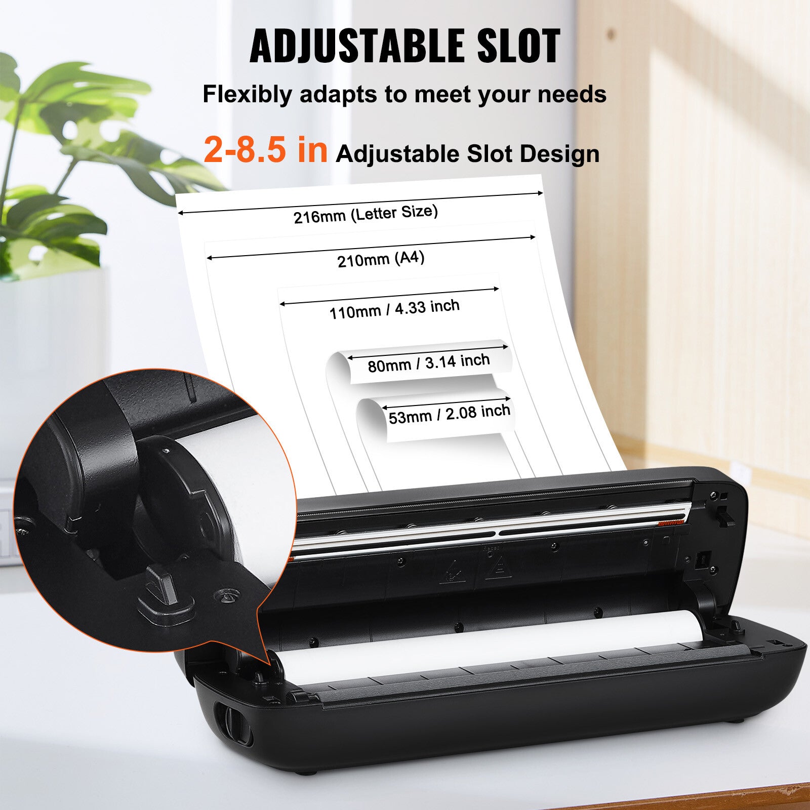 VEVOR Portable Printer Wireless Inkless Printer 2600 Mah for Travel & for Home