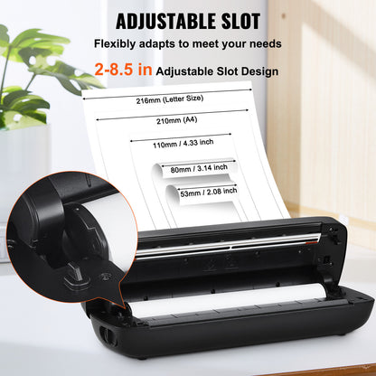 VEVOR Portable Printer Wireless Inkless Printer 2600 Mah for Travel & for Home